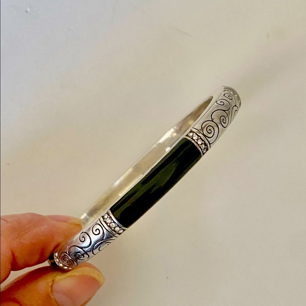 Brighton Silver & Black Hinged Bangle